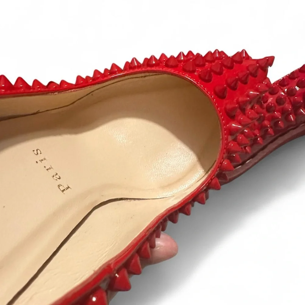 Christian louboutin red patent leather pigalle spiked heels - Picture 7 of 8
